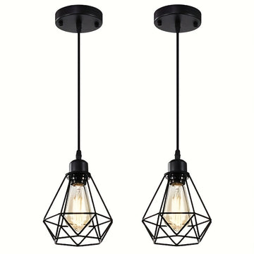 2 Piezas de Lámpara de Techo Estilo Rústico Moderno para Pasillo, Dormitorio, Lavandería y Otros Ambientes - Base E26/E27, Bombilla No Incluida (85V-265V)
