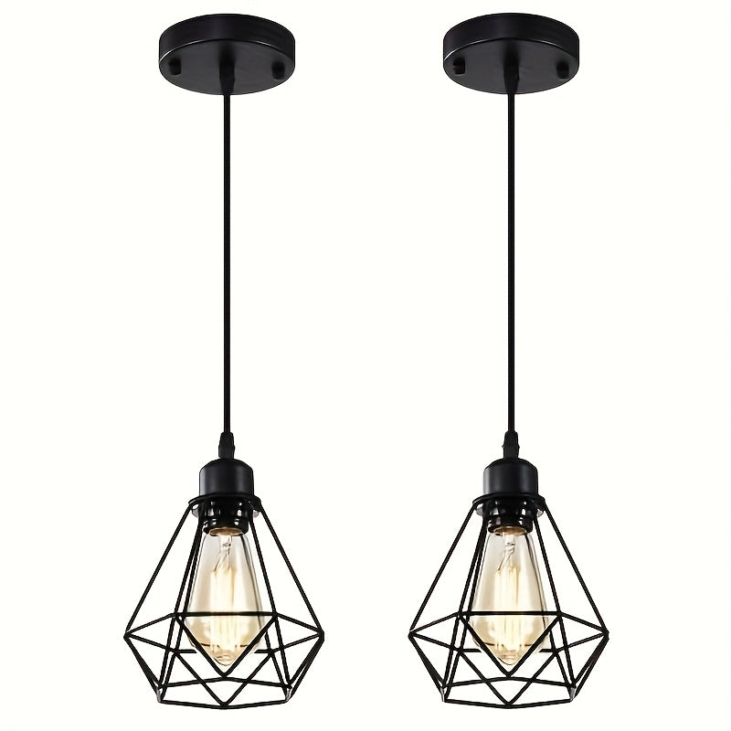 2 Piezas de Lámpara de Techo Estilo Rústico Moderno para Pasillo, Dormitorio, Lavandería y Otros Ambientes - Base E26/E27, Bombilla No Incluida (85V-265V)