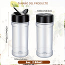 6pcs/16pcs Tarro de Especias de Plástico PET Duradero de 5oz (150ml) con Doble Tapa - Hermético, a Prueba de Fugas, Contenedor de Condimentos, Adecuado para Cocina y Barbacoa al Aire Libre