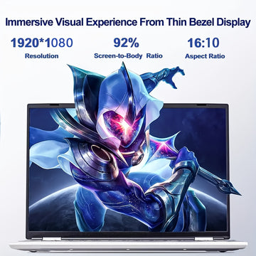 Portátil 16GB RAM DDR4 y SSD SATA-PCIE de 1TB, Intel N95 hasta 2.4 GHz, Pantalla IPS FHD de 15.6", Teclado con Retroiluminación
