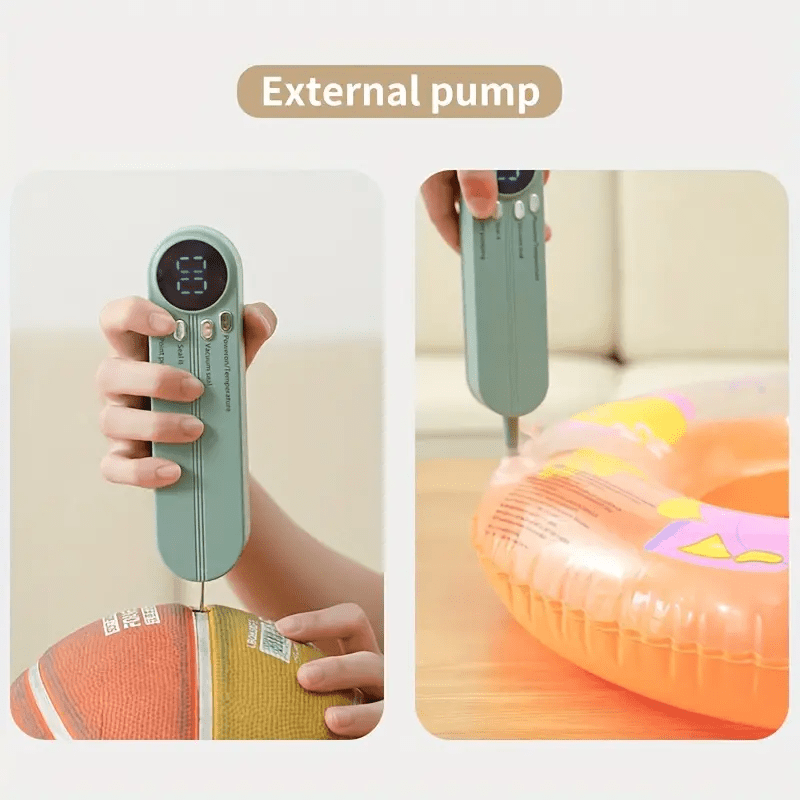 1 pieza de sellador de vacío portátil recargable por USB - Sellador de alimentos automático multifuncional con sistema de sellado de snacks, función de succión externa e inflado, ideal para cocina y picnic al aire libre.