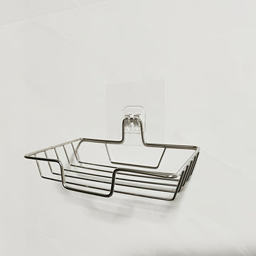 Jabonera de Acero Inoxidable de Fácil Instalación - Montaje en Pared, Diseño de Drenaje Sin Taladro para Baño y Cocina