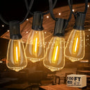 Luces LED en cadena ST38, 30.48 metros, incluye 48 bombillas + 2 extras, conectables, ideales para decorar tu jardín en Navidad y Halloween, sin batería