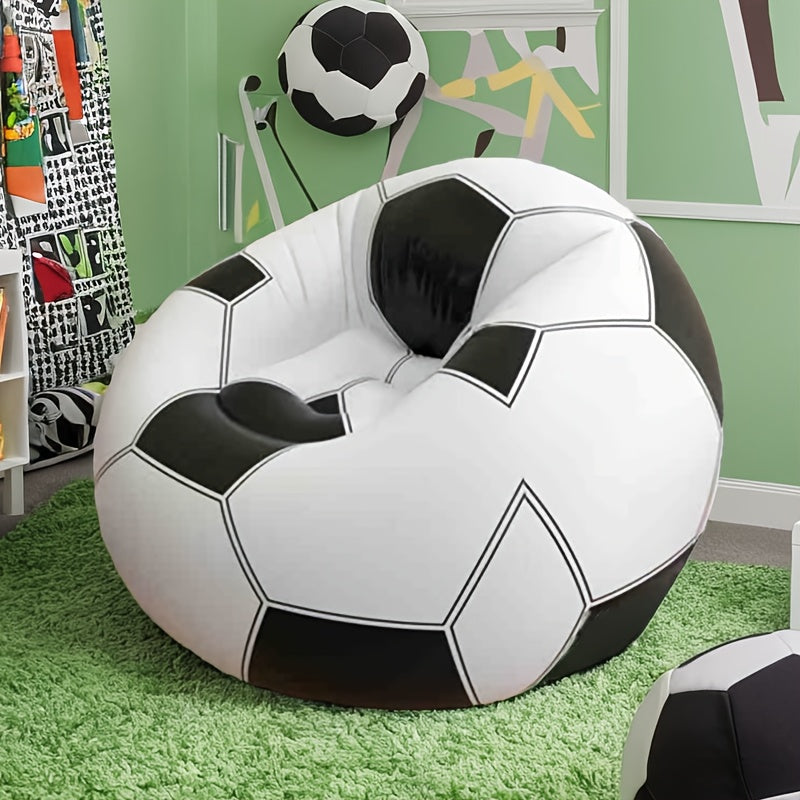 [Sofá Reclinable Impermeable de Fútbol] Sofá Reclinable de Fútbol Individual Impermeable de PVC - Sofá Inflable Perezoso - Silla Plegable Portátil para Descanso al Aire Libre con Kit de Reparación