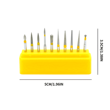 Brocas para Taladro de Uñas, Juego de 10 pzas de Brocas para Taladro de Uñas - Kit Profesional de Manicura y Pedicura Eléctrica para Uñas Acrílicas, de Gel con Cabezales de Pulido y Desbaste