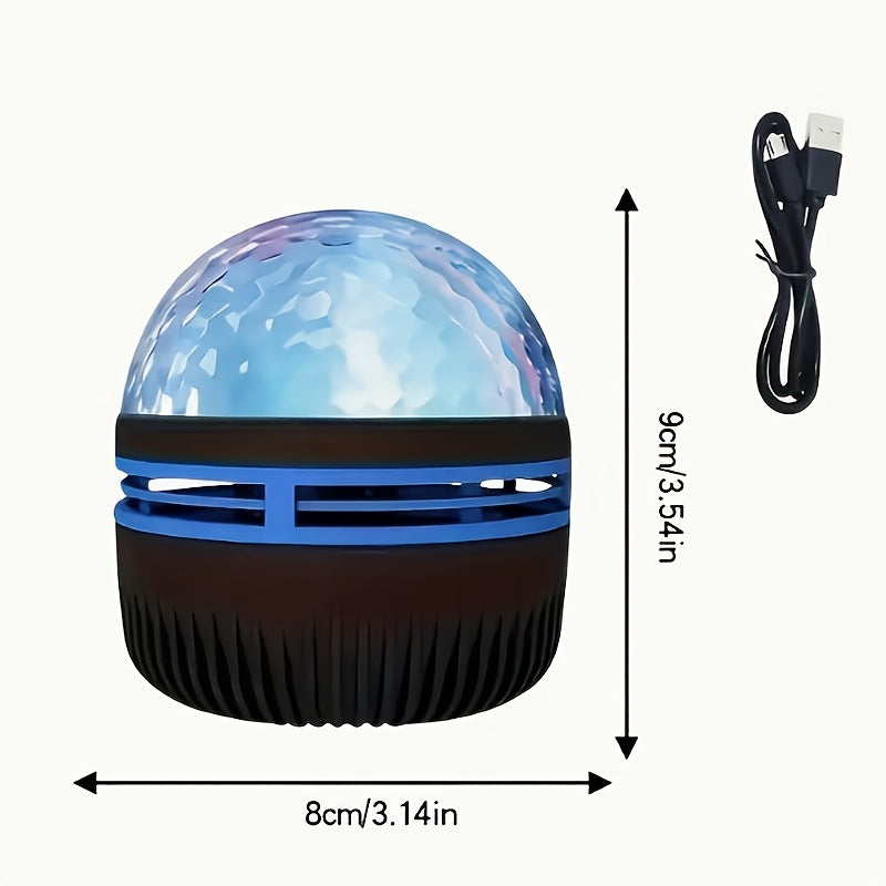 Proyector de Luz Nocturna LED Galaxia 1pc - Diseño Cósmico de Estrellas y Planetas, Lámpara de Ambiente con Alimentación USB para Dormitorio, Sala de Estar o Decoración de Salón de Juegos, Temática Fantasía Moderna, Brillo Ajustable, Control Remoto Inclu