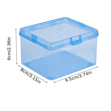 Caja de almacenamiento versátil con tapa abatible para joyas, cosméticos y más - Organizador a prueba de polvo con tapa, diseño contemporáneo, plástico, contenedores para organización del hogar