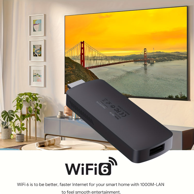 LOONGYU I96 D6 TV Stick, 4K Ultra HD Android TV Stick - Allwinner H313 Quad-Core, Android 10.0, 1GB RAM, 8GB Almacenamiento | WiFi Dual-Band 2.4G/5G | Decodificación H.265 4K@60fps | Plug & Play HD con Control Remoto Incluido
