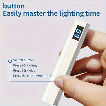 Linterna Portátil Mini para Uñas con Pantalla Digital - Curado Rápido sin varillas, Batería de Litio Recargable USB, Ideal para Manicura en Casa y Viajes, Regalo de Alta Calidad | Luz Decorativa para Arte de Uñas