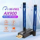 Tarjeta WiFi 6 AX900, Adaptador de Red USB, Adaptador WiFi USB de Doble Banda 2.4G y 5G, Adaptador Inalámbrico 802.11ax 900Mbps, Receptor Inalámbrico Compatible con Mac Laptop PC de Escritorio, Windows WIN 7/WIN 8/Win 10/11, etc.