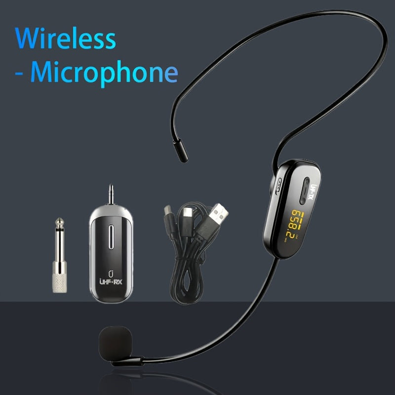 Sistema de micrófono inalámbrico JYX U-200 con pantalla LED, USB-C y conector de 3,5 mm, sonido claro y original de alta calidad, adecuado para fitness, enseñanza, actuaciones, sistemas de sonido y podcasts.
