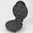 Máquina de hacer donas de 7 agujeros, mini máquina de hacer waffles - Control de temperatura inteligente, no desmontable para limpieza fácil, enchufe de EE. UU., perfecta para hacer donas y waffles, material de bakelita, fuente de alimentación de enchufe