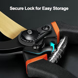 Tijeras de poda de jardín ProGarden Titanium Bypass de 1pc - Tijeras manuales ergonómicas para diestros con hojas de acero aleado ultraafiladas, seguro de bloqueo, agarre antideslizante para recortar setos y jardinería