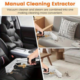 1 pieza de adaptador de vapor de acero inoxidable para aspiradora, accesorio para limpieza de autos, sofás y alfombras - Boquilla de vapor resistente a altas temperaturas con mango ergonómico, uso doméstico y para detalles de auto, acabado metálico elega