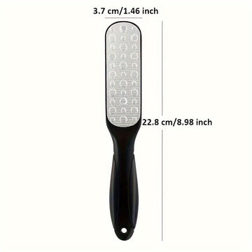 Limpiador de Pies de Acero Inoxidable 304 Premium - Removedor de Callos y Raspador de Piel Muerta de Doble Cara, Herramienta de Pedicura Profesional con Mango Ergonómico, Operación Manual para Pies Suaves