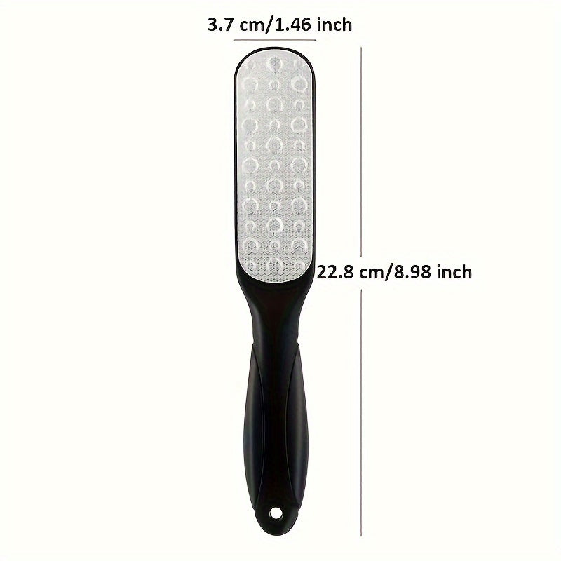Limpiador de Pies de Acero Inoxidable 304 Premium - Removedor de Callos y Raspador de Piel Muerta de Doble Cara, Herramienta de Pedicura Profesional con Mango Ergonómico, Operación Manual para Pies Suaves