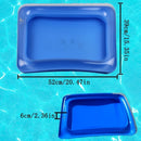 1 pieza, baño de pies inflable cuadrado, baño de pies portátil de mano, escalera de entrada al piscina, kit de limpieza y pedicura de piscina, piscina higiénica | Diseño inflable | Escalera elástica de piscina