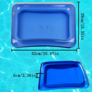 1 pieza, baño de pies inflable cuadrado, baño de pies portátil de mano, escalera de entrada al piscina, kit de limpieza y pedicura de piscina, piscina higiénica | Diseño inflable | Escalera elástica de piscina