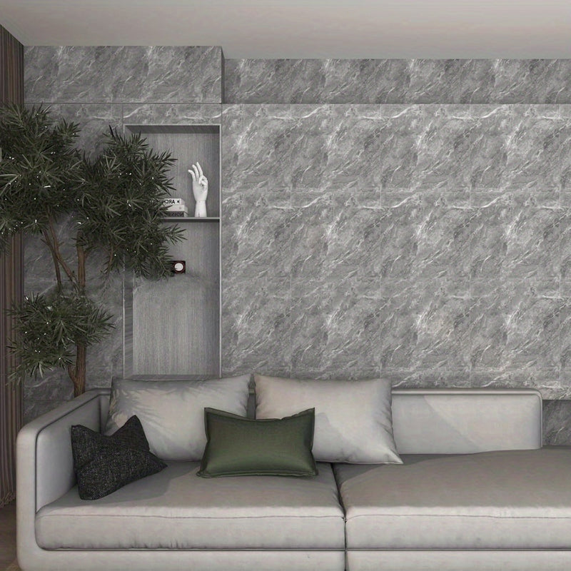 20/40 piezas de pegatinas de pared de efecto mármol de lujo - Azulejos de pared de ducha de PVC impermeable para baño, cocina, sala de estar - Fáciles de aplicar, sin residuo, ensamblaje DIY, estilo clásico, decoración de pared de baño | Decoración de pa