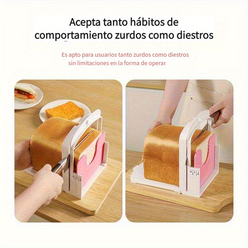 1pieza Estilo Japonés Rebanadora de Pan Manual - Cortadora de Bagel de Plástico, Molde de Rebanado de Tostada Sin Carga, No Requiere Batería, Gadgets de Cocina para Pan y Bagels Rebanados