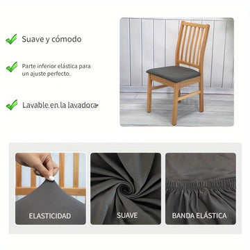1 pieza, funda de cojín de silla de color sólido para todas las estaciones