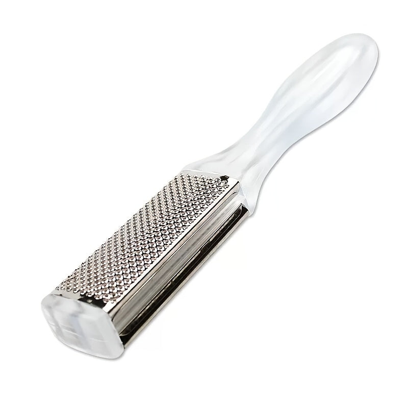 Removedor de callos para pies y manos de acero inoxidable sin olor, herramienta de pedicura duradera de dos lados para piel suave