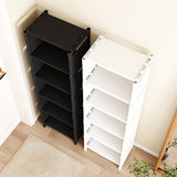 Estantería Ajustable de 8/5 Niveles para Zapatos - Organizador Portátil sin Herramientas para Dormitorios y Hogares, Solución Multinivel para Calzado y Zapatillas, Diseño Simple en Blanco/ | Almacenamiento Duradero