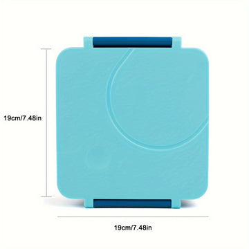 Caja Bento para Adultos con Botella de Acero Inoxidable Aislada y Prueba de Fugas - 4 Compartimentos, 2 Zonas de Temperatura (Azul, Rosa) - Adecuada para Almuerzos Escolares, Regreso a la Escuela
