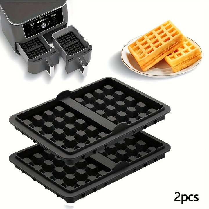 1/2 piezas de Forros para Freidora de Aire de Silicona - Antiadherentes y Reutilizables, Moldes para Hornear y Gofres para Ninja AF300EU, AF400EU, AF451EU, AF500DE, Ideales para Snacks y Postres Perfectamente Cocinados, Superficie Antiadherente, Accesori
