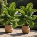 Juego de 2 palmeras artificiales tropicales de gran tamaño de 127 cm - Hojas verdes vibrantes, decoración duradera de plástico para interiores y exteriores, adecuada para Navidad, Acción de Gracias, Día de la Madre, Domingo de Ramos | No se necesita rega