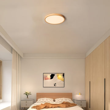 Luz de techo LED redonda de acrílico moderna LYOOWNG, iluminación rústica de granja regulable, 110V-240V con montaje en techo cableado para sala de estar, cocina, dormitorio, baño - Incluye hardware de instalación