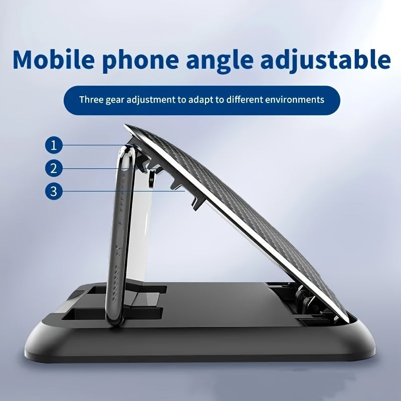 Soporte para teléfono de coche con tablero de material ABS, soporte ajustable con almohadilla antideslizante para la navegación de dispositivos móviles