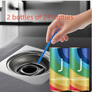 2 botellas/28 barras o 1 botella/14 barras, potente barra limpiadora de desagües con efecto desodorante, ideal para eliminar olores y obstrucciones en fregaderos de cocina y baño, inodoros y tuberías, herramienta de limpieza multifuncional para el hogar