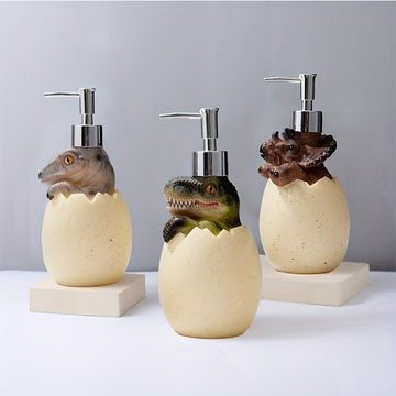 1 Piezas, Dispensador De Jabón Con Diseño De Dinosaurio 3D, Botella Desinfectante De Manos Creativa De Caricatura Con Bomba, Dispensador De Jabón Para Encimera De Baño, Botella Vacía Recargable Para Jabón De Manos, Accesorios De Baño