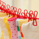 [Retráctil Ajustable Cuerda de Ropa] Cuerda de Ropa Retráctil Ajustable 1ud Portátil para Viajes - 12 Clips Línea de Ropa para Camping para Uso en Exteriores e Interiores