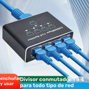 Divisor de red Gigabit Ethernet de 1 a 4, concentrador de red de 1000 Mbps con cable de alimentación USB, conector RJ45, acabado mate, compatible universalmente con cables Ethernet Cat5/5e/6/7/8, hub de distribución de red para múltiples dispositivos sin