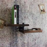 Estante de pared rústico de madera con doble estante, estilo industrial americano, diseño de tubería vintage, estante de almacenamiento multiusos con tubería de metal, acabado pintado, para uso doméstico y de cocina