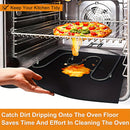 2 piezas de protectores para horno antiadherentes y resistentes - Tapetes para hornear de fibra de vidrio gruesa, para hornos eléctricos, de gas, tostadores y parrillas | Fácil limpieza, diseño atrapa suciedad | Ideal para pizzas y más, protectores para