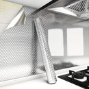 Adhesivos de aluminio impermeables y antiadherentes para cocina, cortables, autoadhesivos, papel tapiz con textura plateada, revestimiento resistente a aceites y calor, papel decorativo antideslizante para encimeras y gabinetes