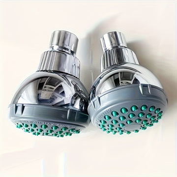 1pc Cabezal de Ducha de Alta Presión con Rociado Giratorio Antiobstrucción, Accesorio para Baño Circular Resistente, Fácil Instalación Sin Herramientas Necesarias, Compatible con Conexiones Estándar para Hogar o Uso Comercial, Diseño Elegante y Ligero en