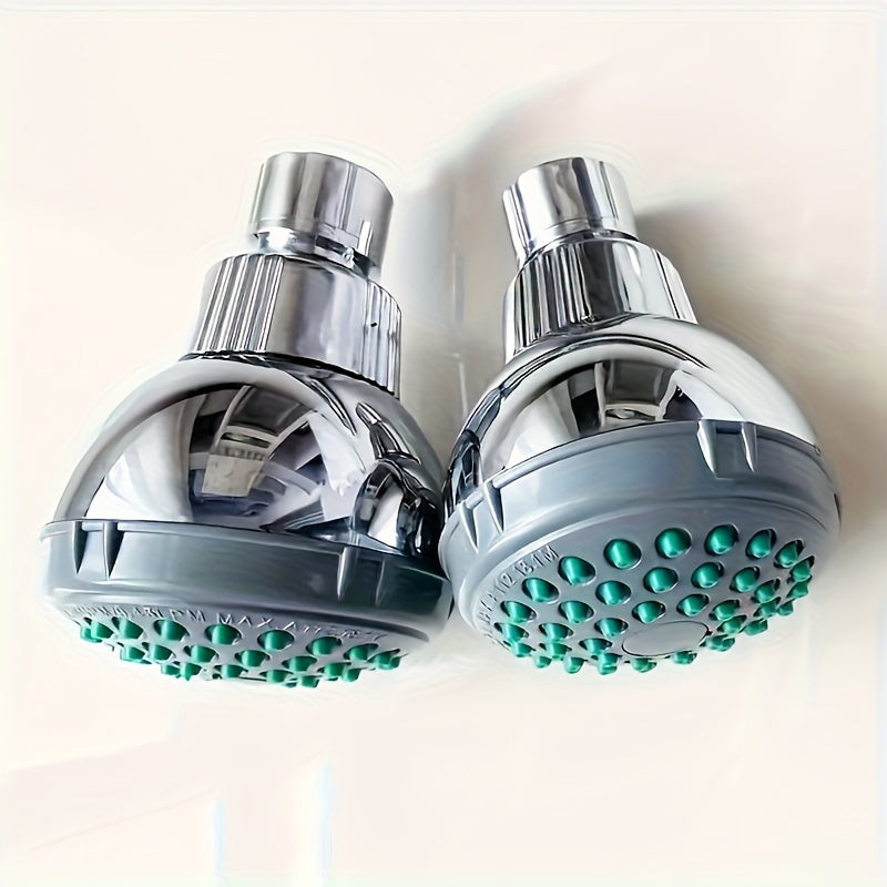1pc Cabezal de Ducha de Alta Presión con Rociado Giratorio Antiobstrucción, Accesorio para Baño Circular Resistente, Fácil Instalación Sin Herramientas Necesarias, Compatible con Conexiones Estándar para Hogar o Uso Comercial, Diseño Elegante y Ligero en