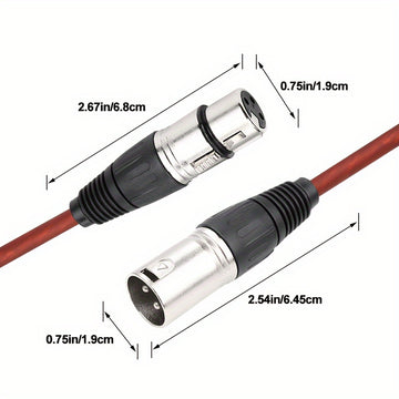 Cable de Audio XLR Premium I-Zclive - Macho a Hembra, Aleación de Zinc, Cable de Micrófono y Altavoz Balanceado de 3 Pines para Equipo de Grabación, Preamplificadores y Estaciones de Radio