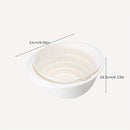 Colador de una sola pieza, cesta de drenaje de dos niveles, colador de plástico rotativo, cesta de lavado reutilizable, colador para la cocina, cesta de lavado de frutas y verduras, artículos de cocina, herramientas de cocina, accesorios de cocina, sin b