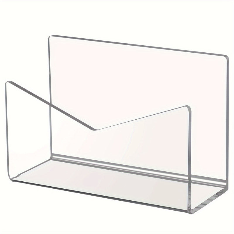 Soporte de Sobre Acrílico Transparente, Caja de Almacenamiento de Escritorio, Adecuado para Guardar Correo, Documentos, Facturas, etc