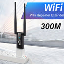 OEKE 300Mbps Dual-Band 2.4GHz USB WiFi Repeater Extender - Amplificador de señal de largo alcance con tarjeta de red, adaptador con antenas dobles, adecuado para cubrir toda la casa, extensor de Wi-Fi alimentado por USB | Diseño inalámbrico elegante | Di