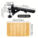 Tablero Plegable de Madera para Escritorio con Soporte Extensible + Base, 1.8 cm de Grosor sin Taladrar para Teclado (2 Bases + 1 Tablero), Estable y Seguro Sin Dañar la Mesa, Organizador de Escritorio y Cajones para Hogar, 40 cm / 50 cm