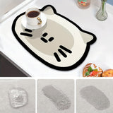 Alfombrilla Absorbente con Temática de Gatos - Perfecta para Cocina y Baño, Ideal para Platos, Tazas y Máquinas de Espresso