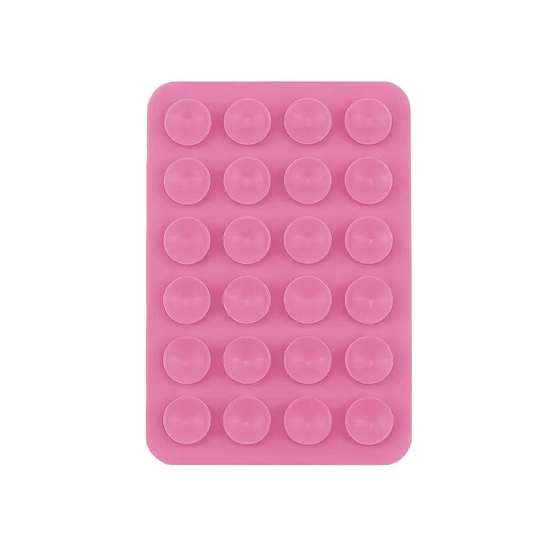 1pc Soporte para Teléfono con Ventosa de Silicona - Adhesivo Doble Cara con Mayor Succión, Parachoques Rosa Vibrante para Selfies/Vídeos Manos Libres, Compatible con Todos los Smartphones, Regalo Ideal, Agarre Divertido, Accesorio para Grabación de Vídeo