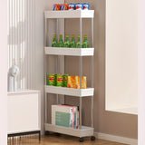 Estante móvil para cocina con ruedas - Organizador ahorrador de espacio para encima del refrigerador, carrito plástico resistente con múltiples niveles para despensa, baño y espacios estrechos, fácil de armar sin herramientas