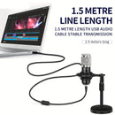 DEPUSHENG Micrófono USB Condensador para PC, Kit de Microfonía para Gaming, Podcast y Reuniones